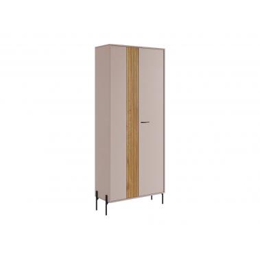 Шкаф 2 дв Доминика, кашемир/дуб крафт золотой 840x350x1950 мм.