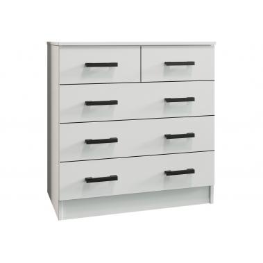 Комод Эко 5 ящ, белый гладкий 800x440x830 мм.