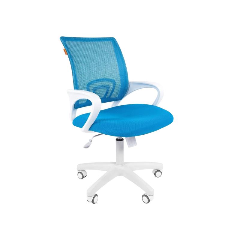 7022785 Офисное кресло Chairman 696 white, голубой 7022785 Офисное кресло Chairman 696 white, голубой