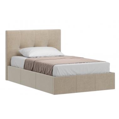Кровать Мари с подъемным механизмом 120х200, кремовый велюр 1310x2120x1020 мм.