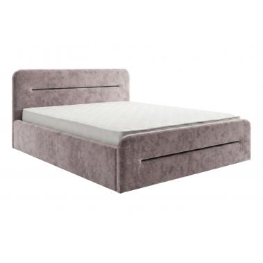 Кровать с подъемным механизмом Беки 160х200, розовый микровелюр 1730x2120x915 мм.