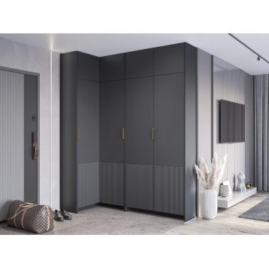 Прихожая Пандора 7, графит/базальт 1873x860x2400 мм.